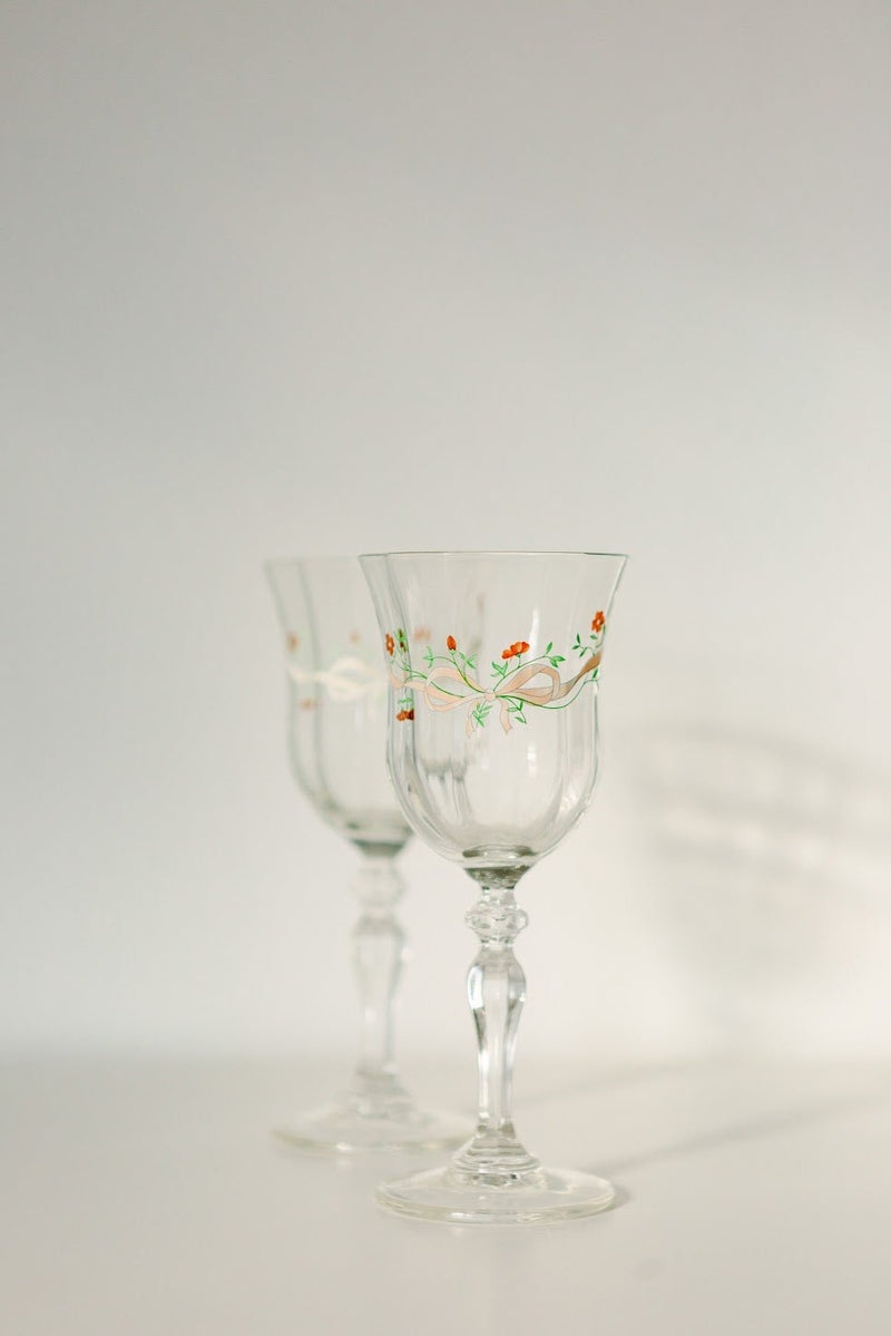 Vintage Eternal Beau Wine Glasses | Set of 6 - IDYLL MANOR