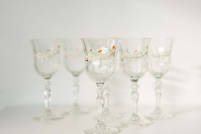 Vintage Eternal Beau Wine Glasses | Set of 6 - IDYLL MANOR