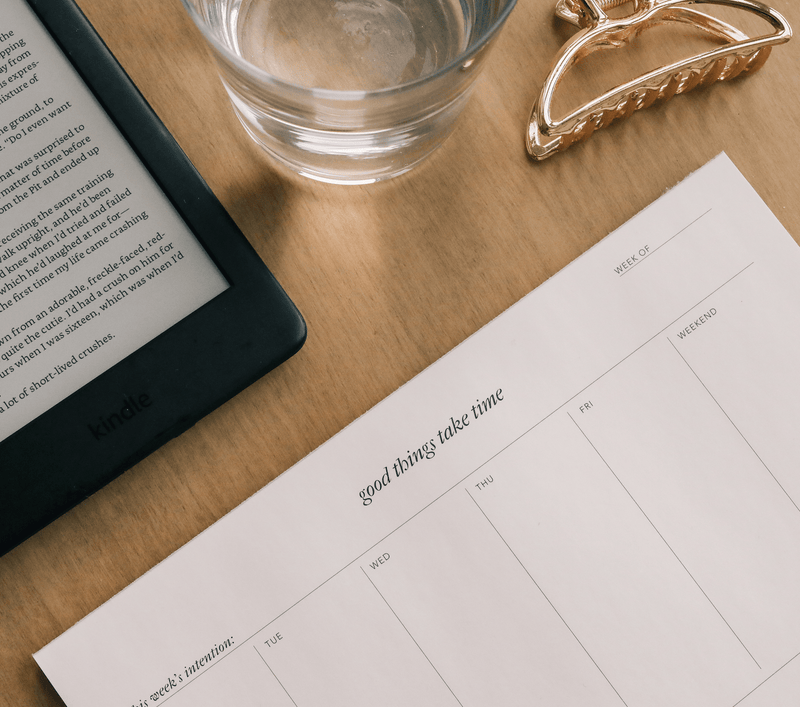 Good Things Take Time Weekly Notepad - IDYLL MANOR