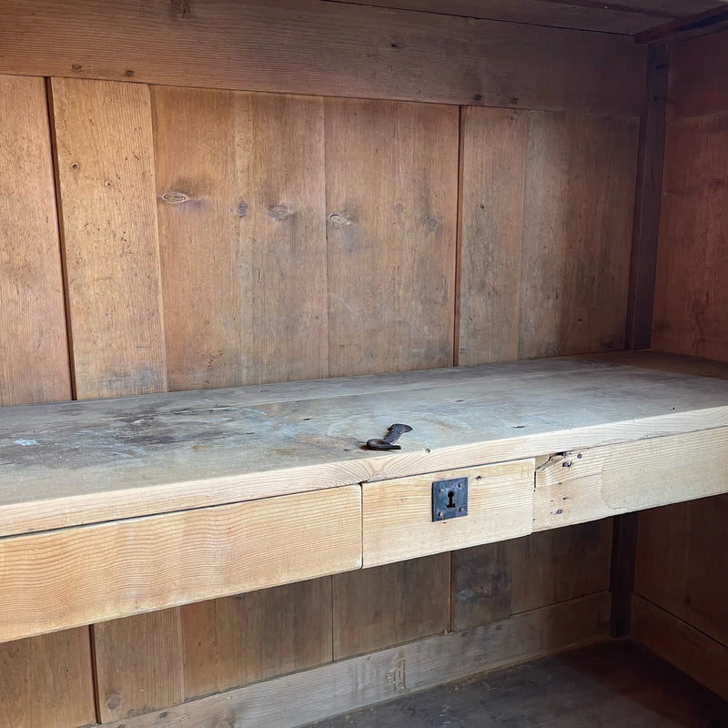 Antique Pine French Linen Cupboard - IDYLL MANOR