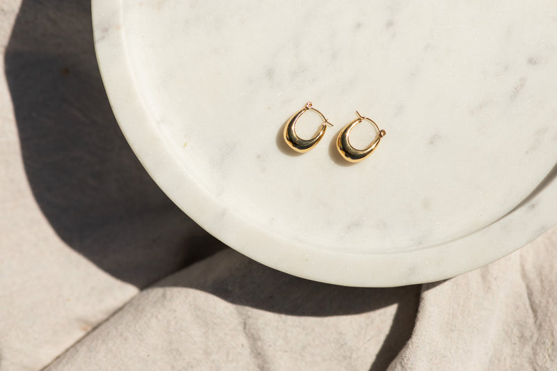 Oval Goldie Hoops - IDYLL MANOR
