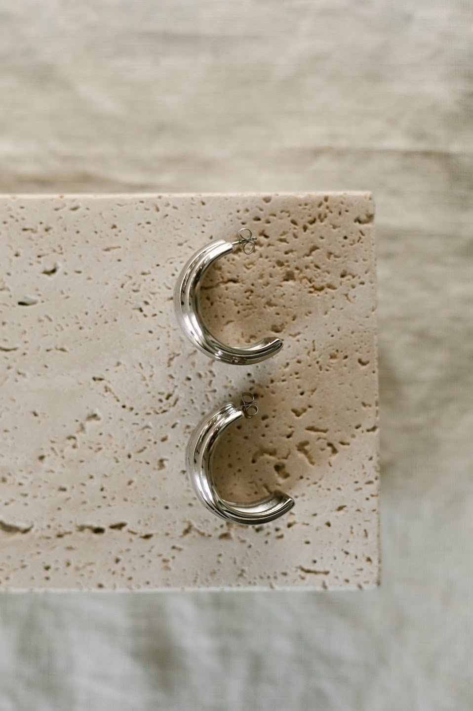 Twisted Polished Hoop Earrings - IDYLL MANOR