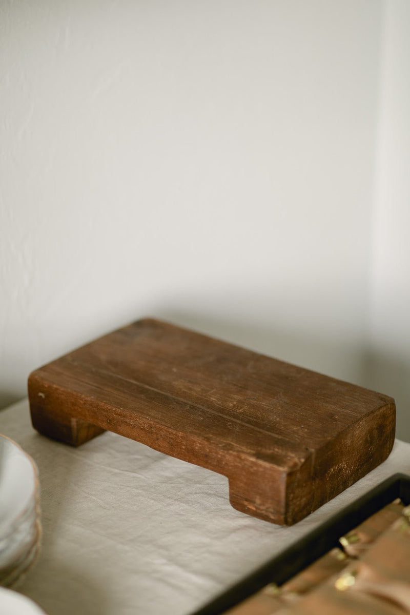 Walnut Wooden Riser - IDYLL MANOR