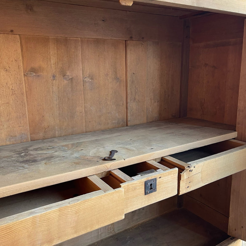 Antique Pine French Linen Cupboard - IDYLL MANOR