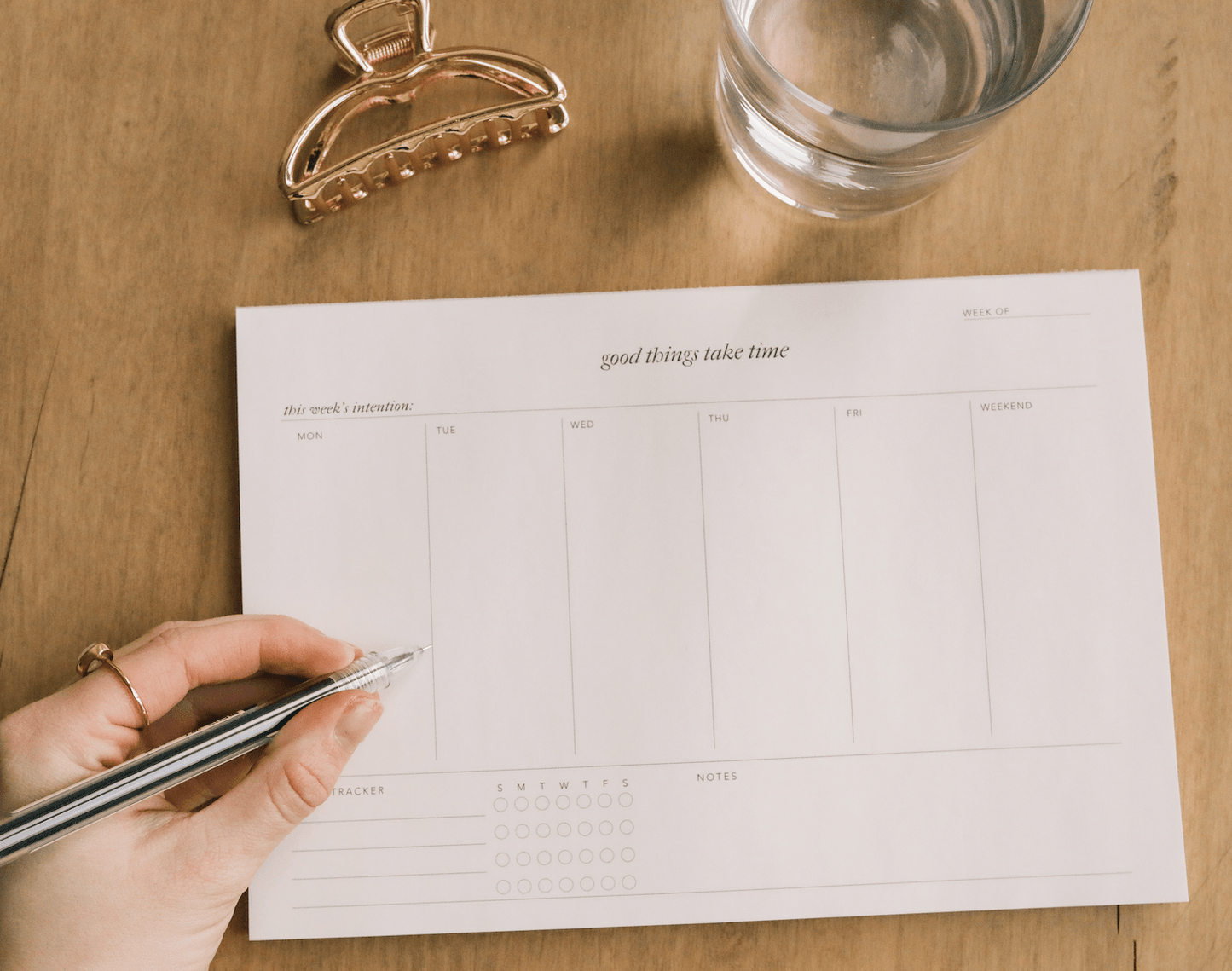 Good Things Take Time Weekly Notepad - IDYLL MANOR