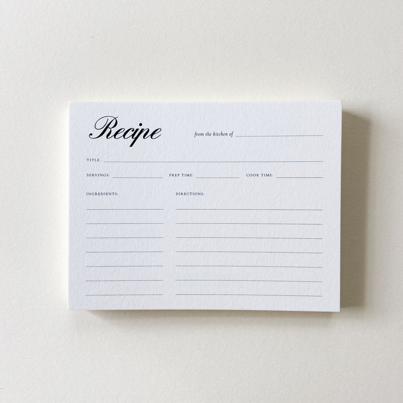 Recipe Card No. 01 | Set of 12 - IDYLL MANOR