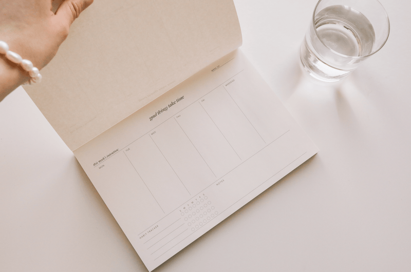 Good Things Take Time Weekly Notepad - IDYLL MANOR