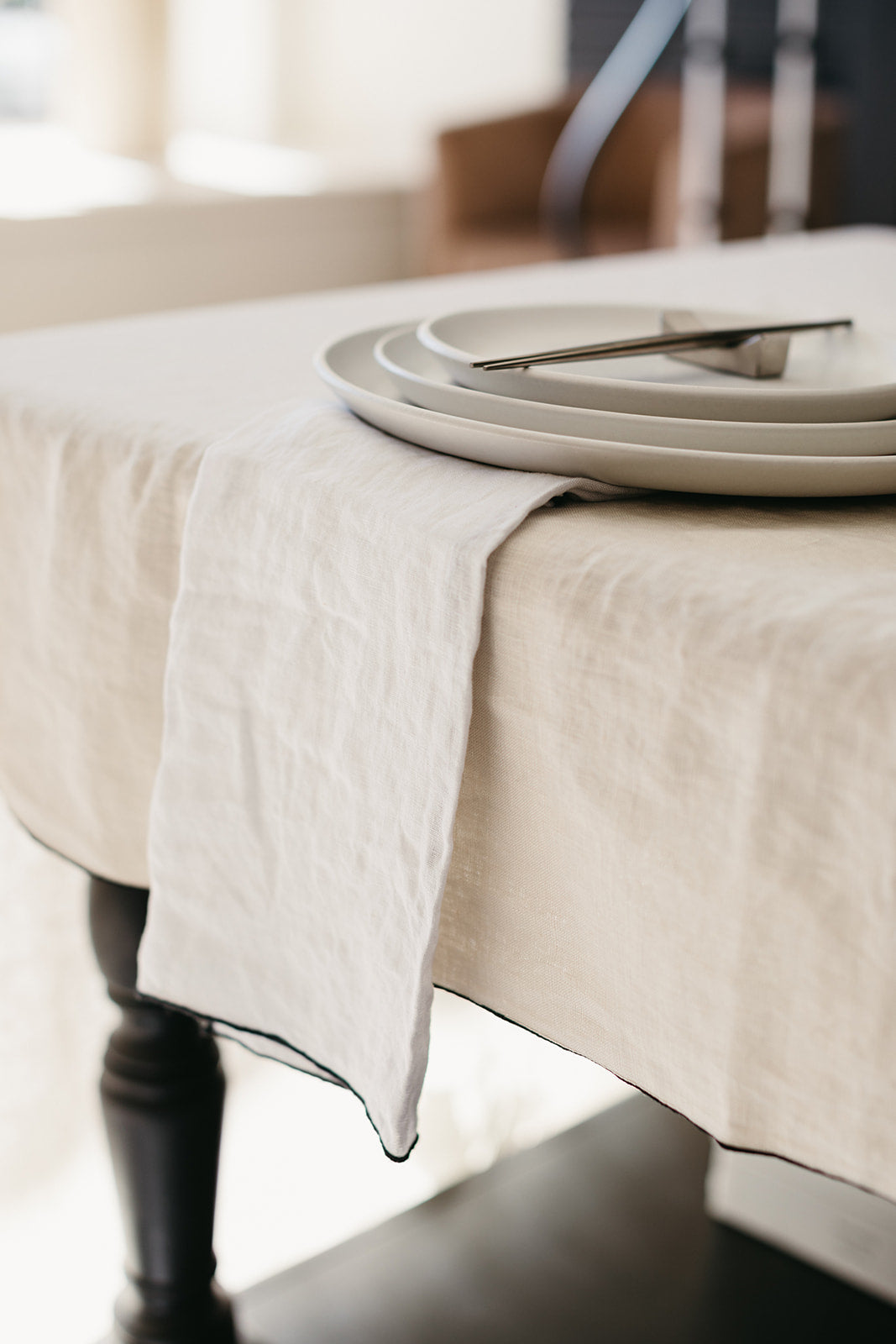 Edged Linen Tea Towel