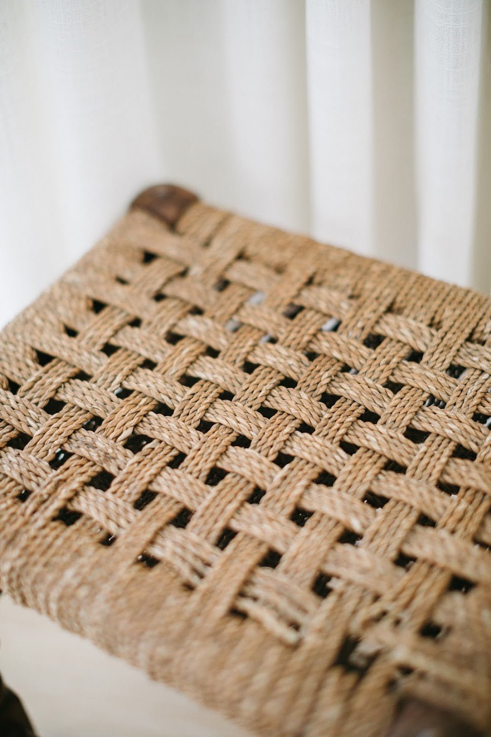 Antique Wooden Stool - IDYLL MANOR