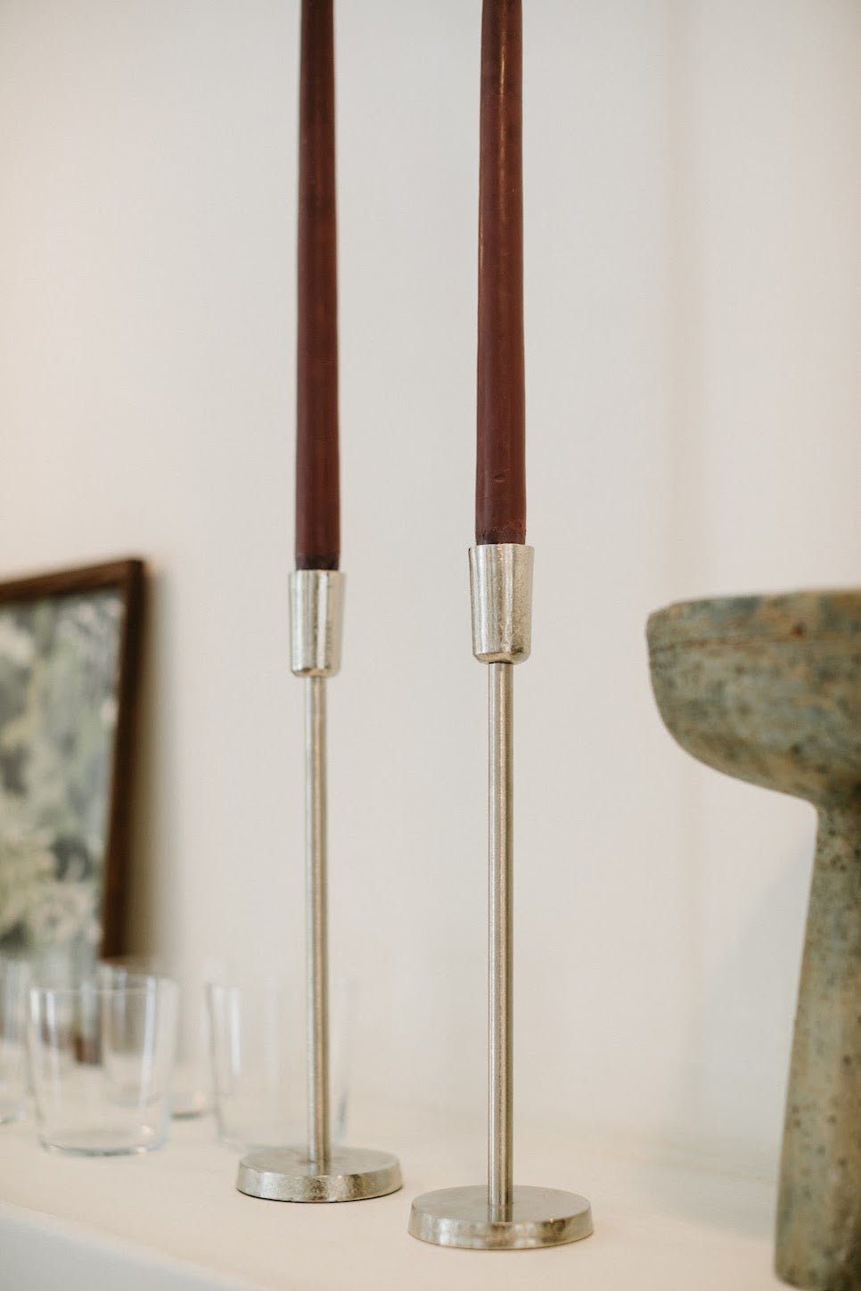 Silver Candlestick (Various Sizes) - IDYLL MANOR
