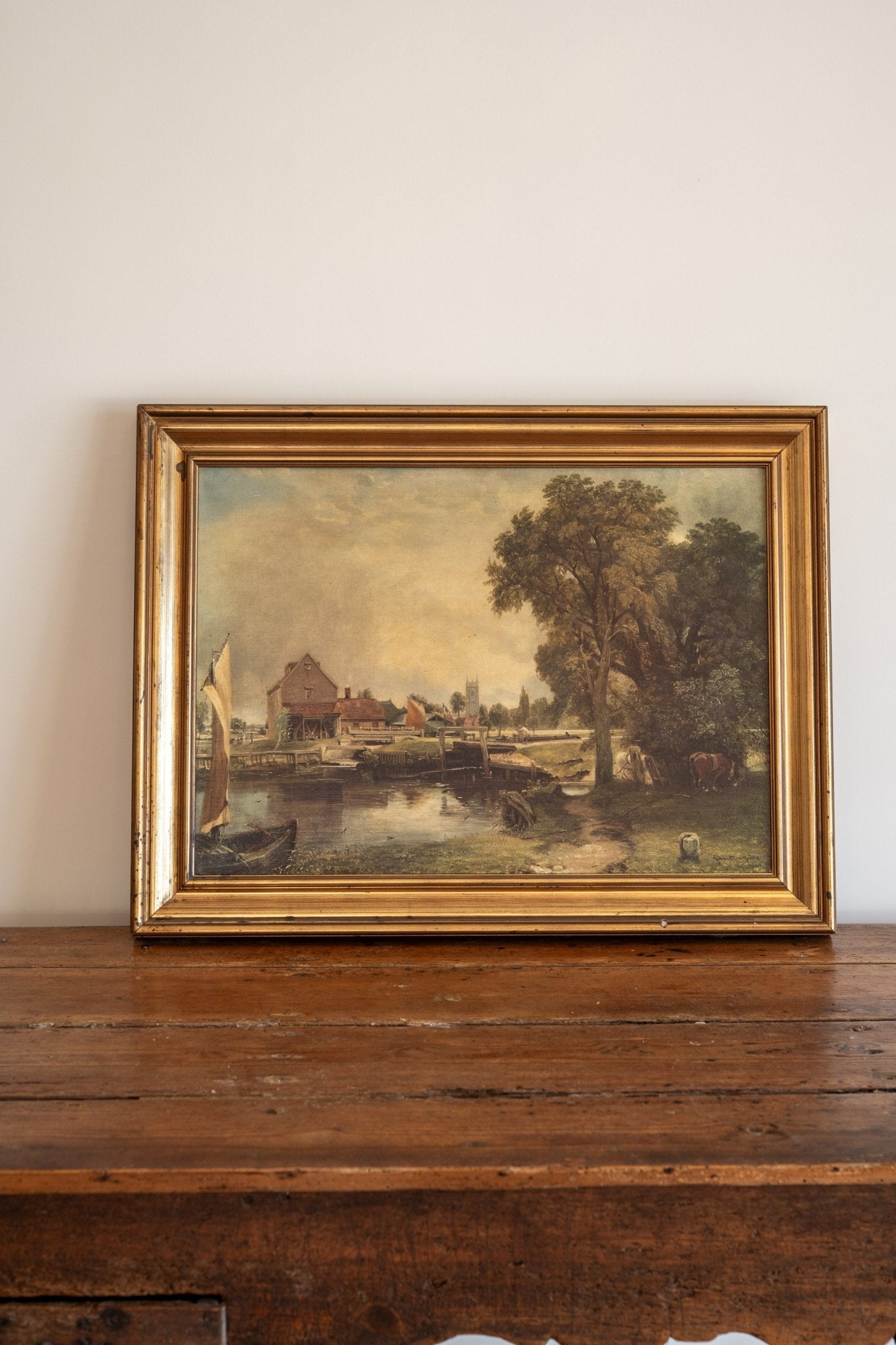 Dedham Lock and Mill – Oil on Canvas Reproduction - IDYLL MANOR