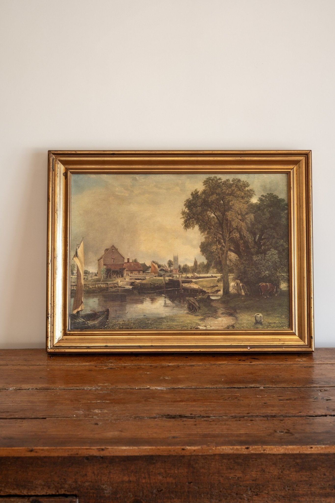 Dedham Lock and Mill – Oil on Canvas Reproduction - IDYLL MANOR