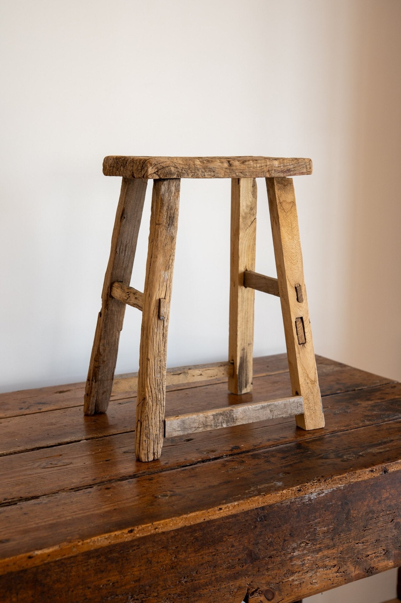 Large Primitive Stools - IDYLL MANOR