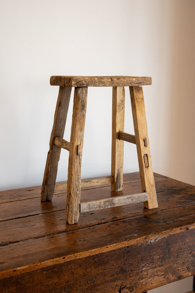 Large Primitive Stools - IDYLL MANOR