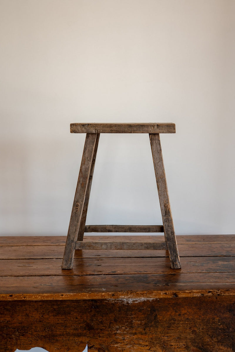 Large Primitive Stools - IDYLL MANOR