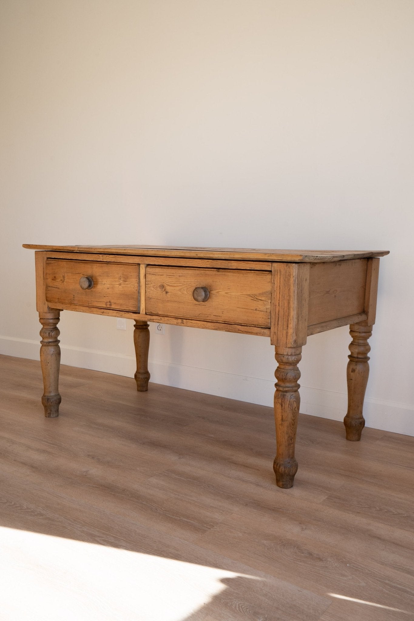 Pine Prep Table | 2 Drawers - IDYLL MANOR
