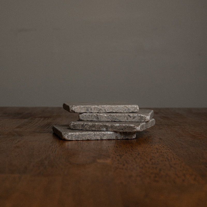 Raw Marble Coaster Set | Fossil - IDYLL MANOR