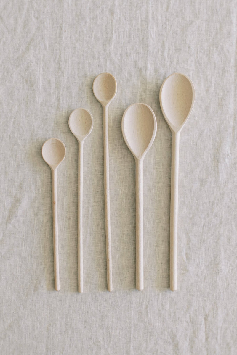 Beechwood Cooking Spoons | Set of 5 - IDYLL MANOR
