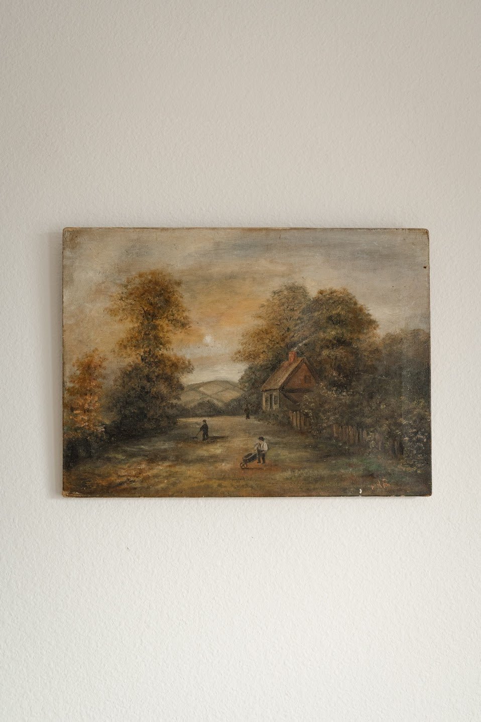 Fine Antique English Oil Painting, Labour - IDYLL MANOR