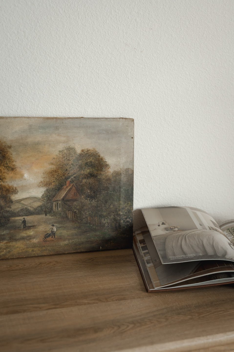 Fine Antique English Oil Painting, Labour - IDYLL MANOR