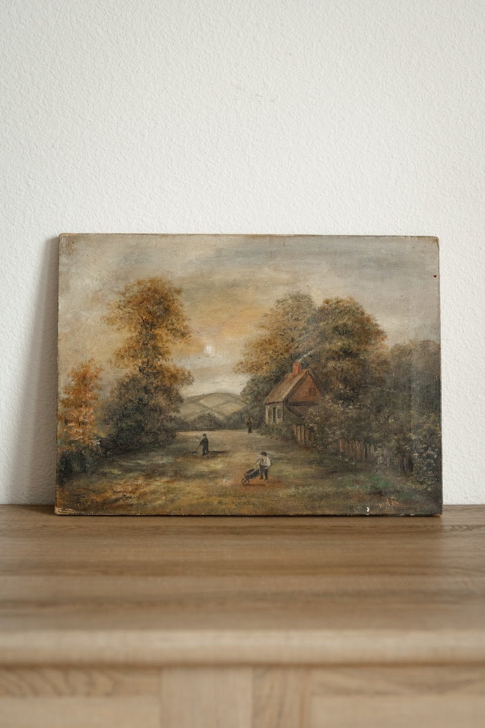Fine Antique English Oil Painting, Labour - IDYLL MANOR