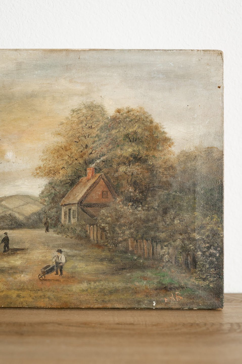 Fine Antique English Oil Painting, Labour - IDYLL MANOR