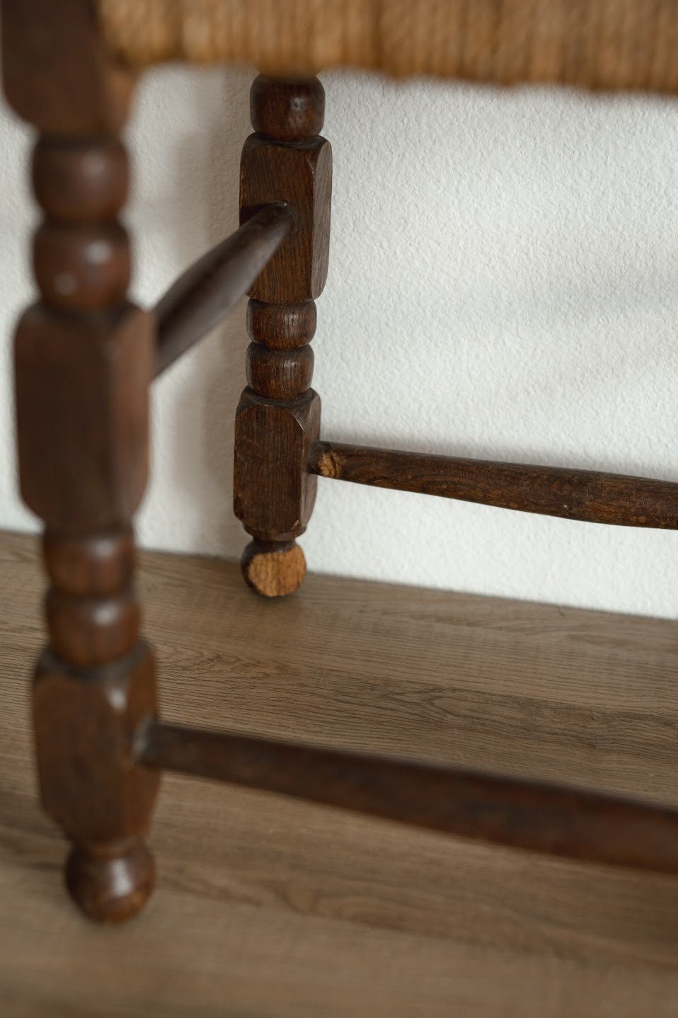 Antique Wooden Stool - IDYLL MANOR