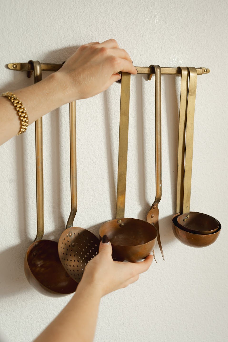 Antique Copper Kitchen Tools Set - IDYLL MANOR