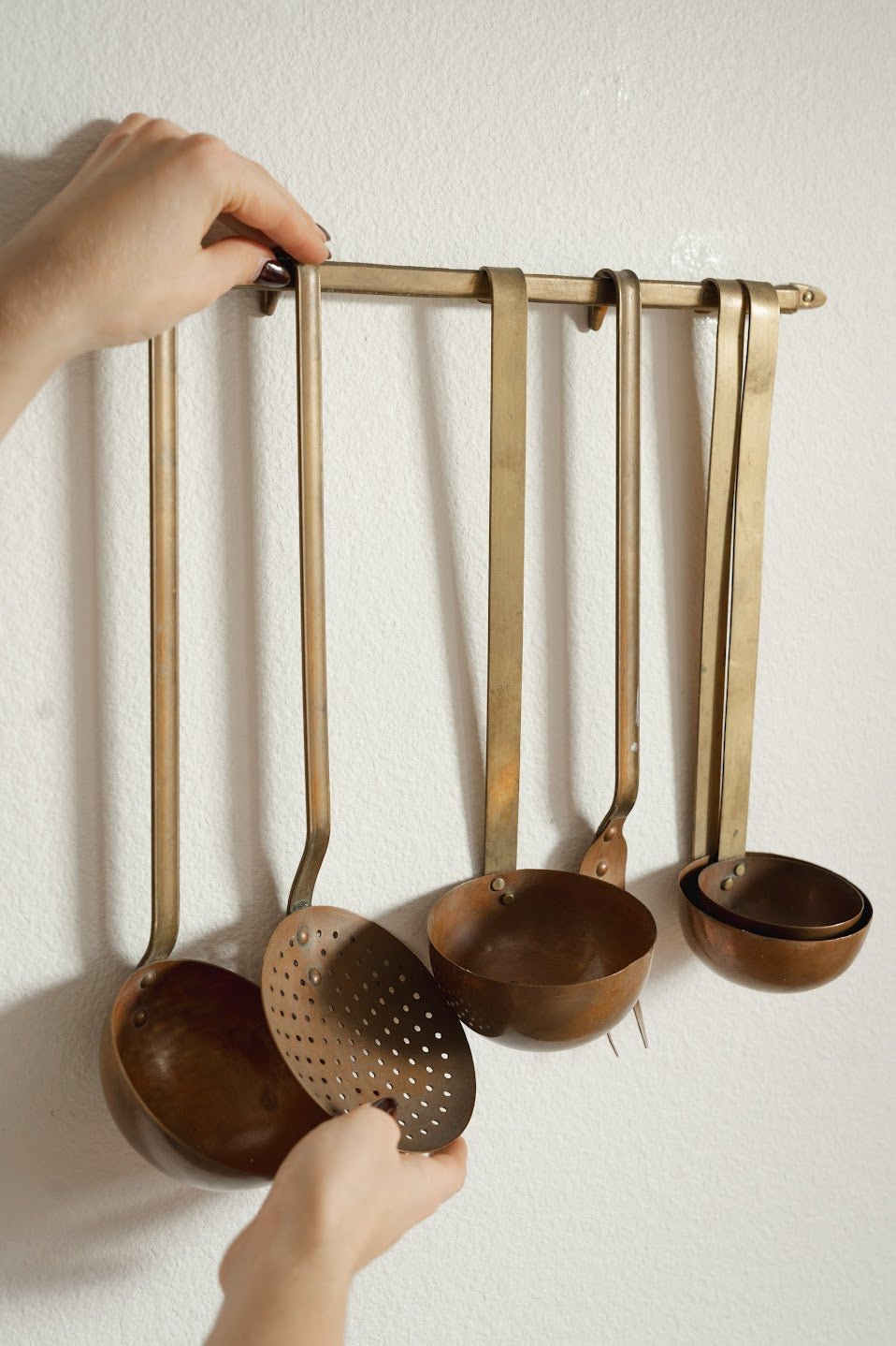 Antique Copper Kitchen Tools Set - IDYLL MANOR