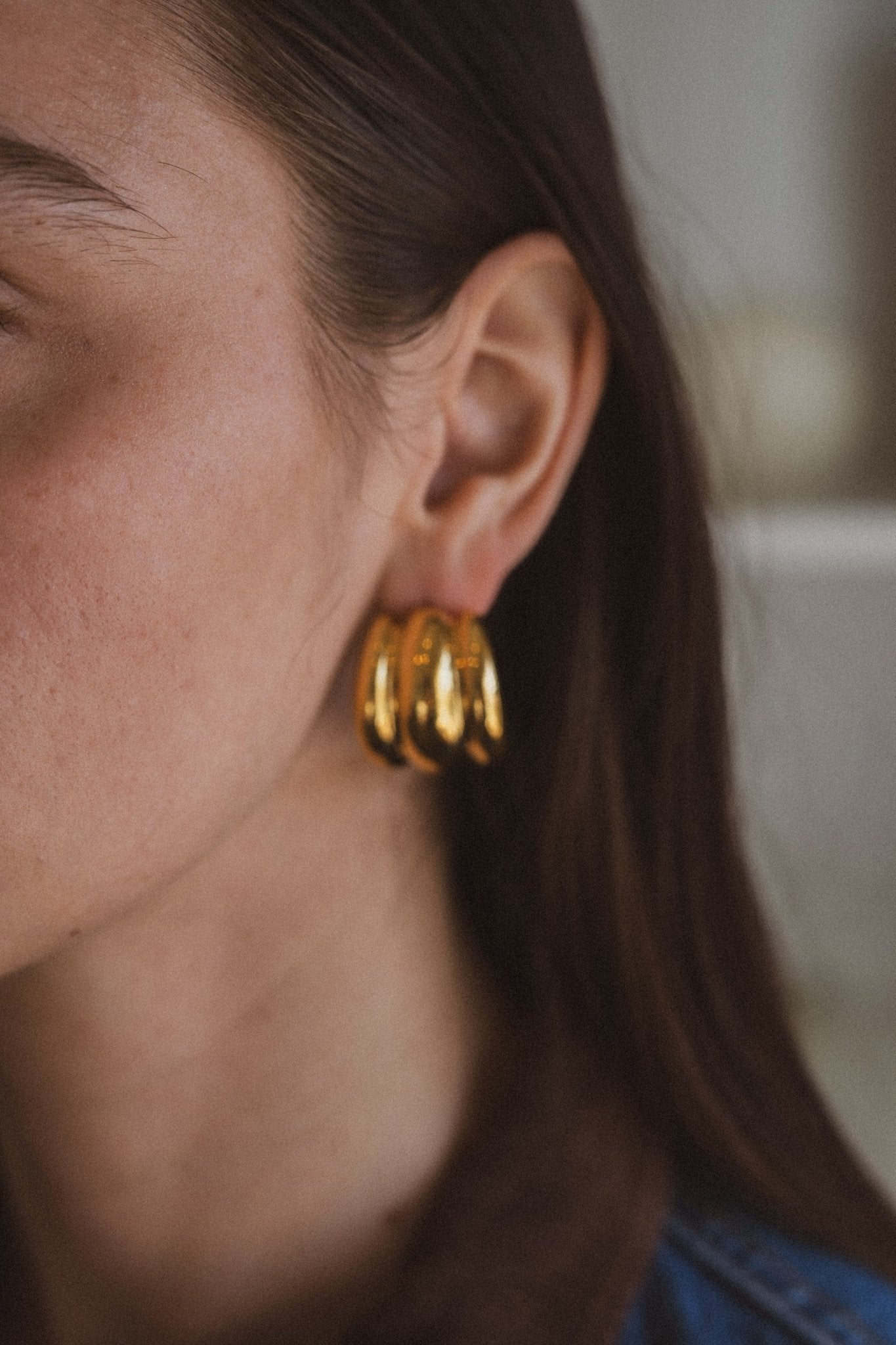 Twisted Polished Hoop Earrings - IDYLL MANOR