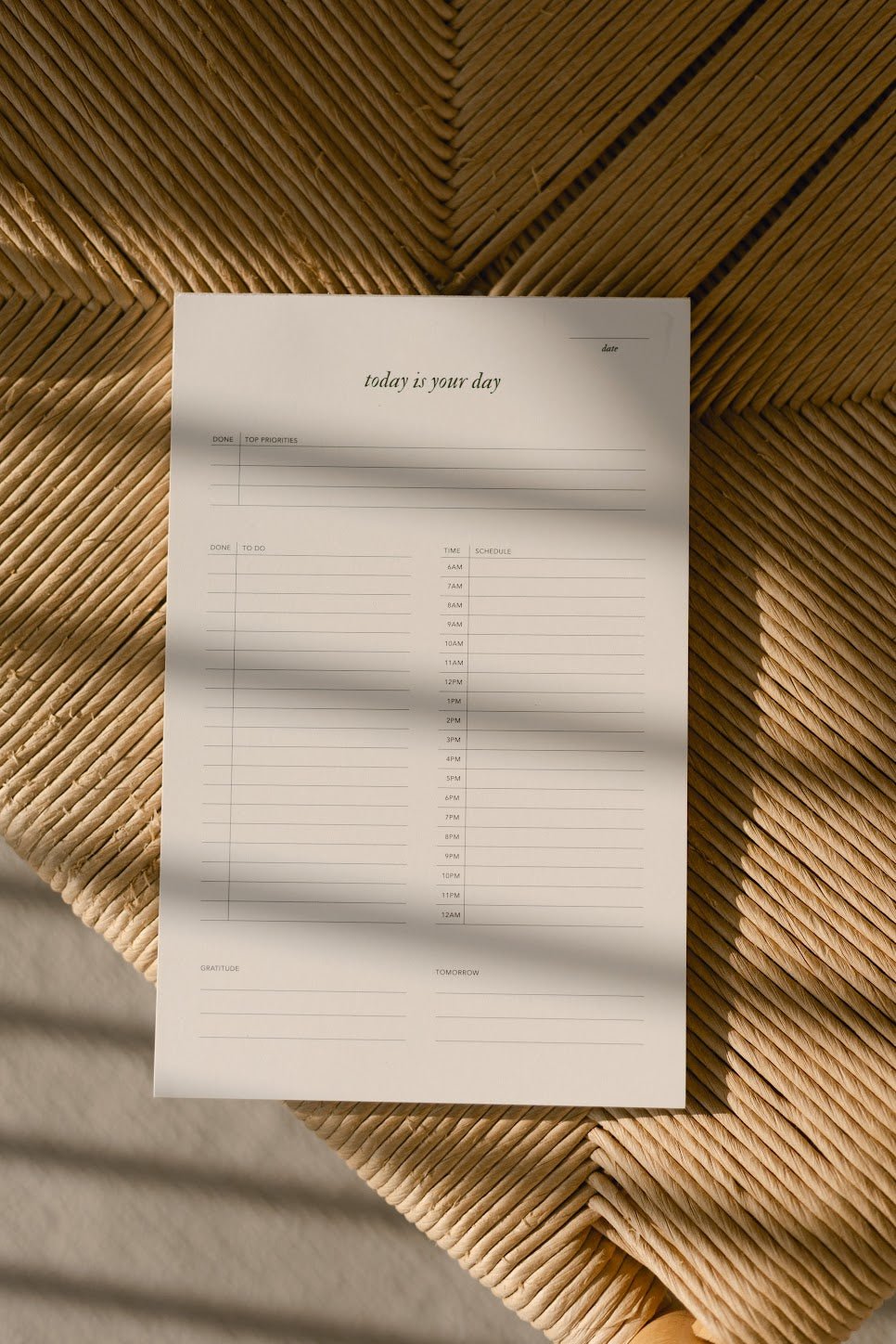Today is Your Day Notepad - IDYLL MANOR