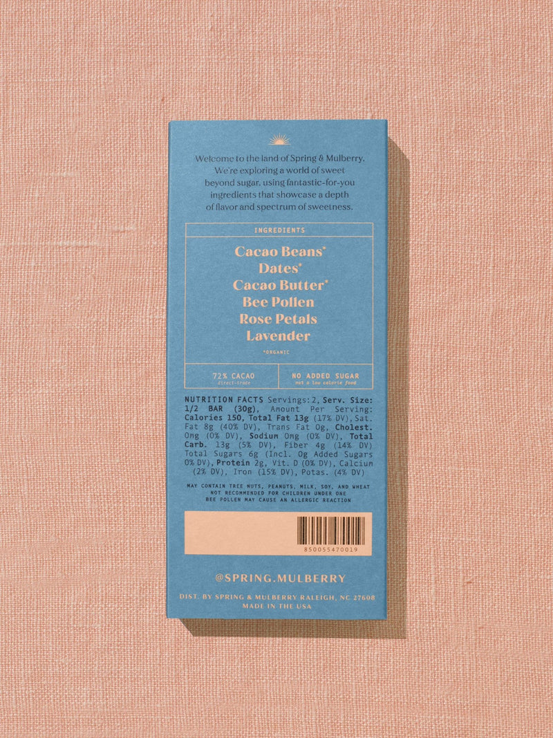 Lavender Rose Date | Organic Dark Chocolate - IDYLL MANOR