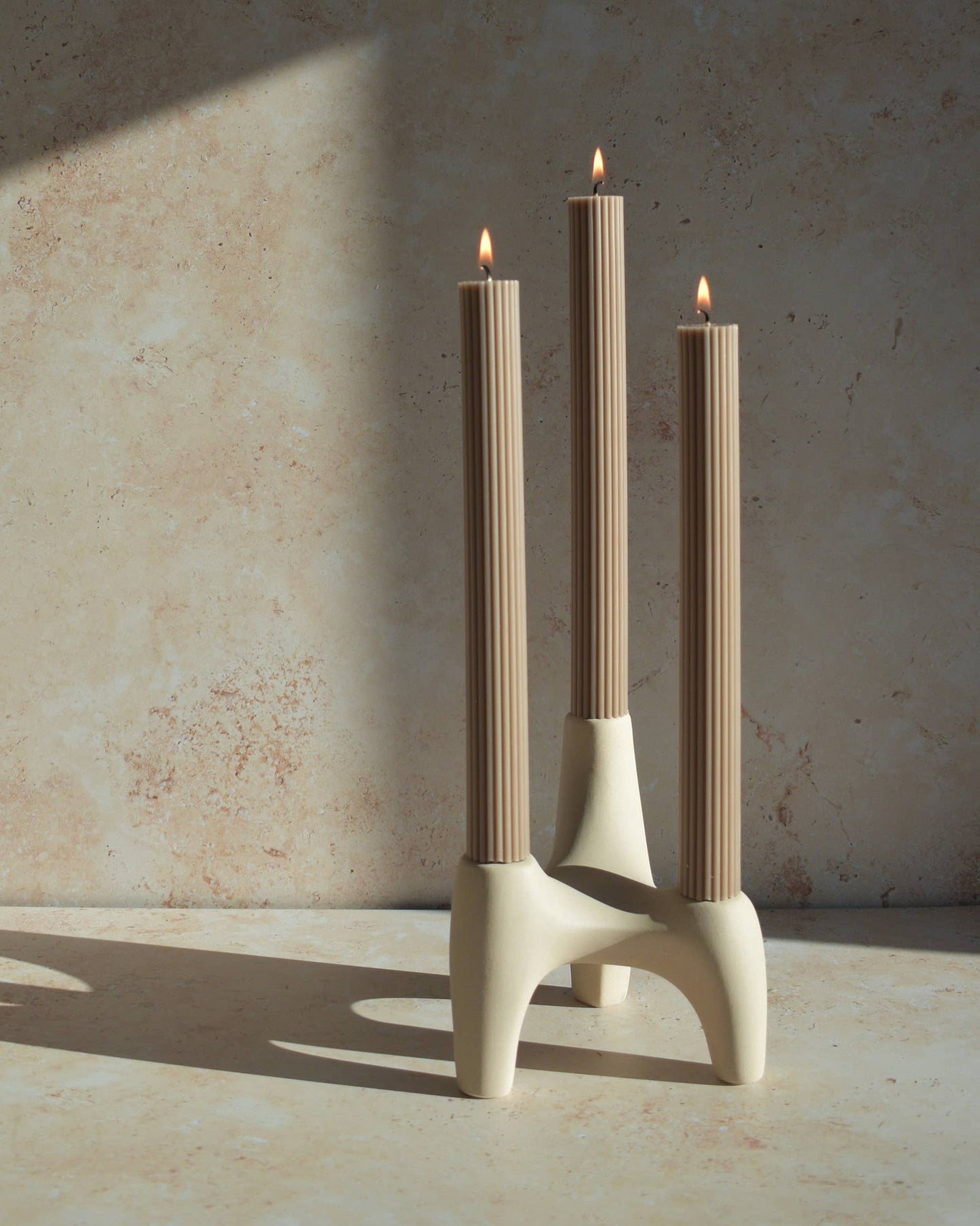 Cream Roman Taper Candle | Set of 2