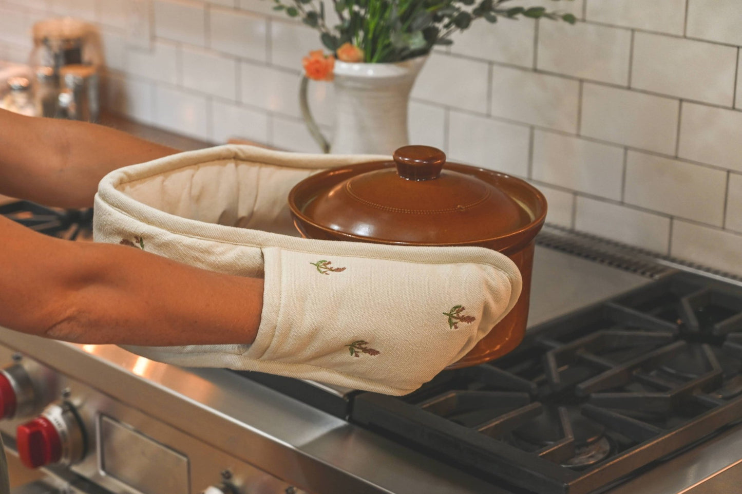 Flora Double Oven Mitt - IDYLL MANOR