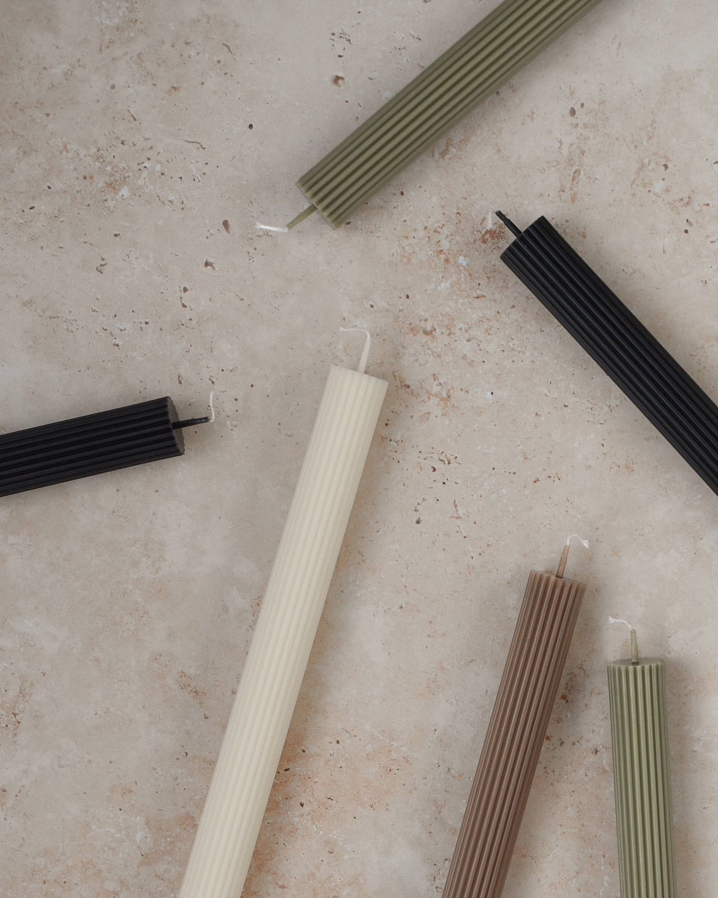 Cream Roman Taper Candle | Set of 2