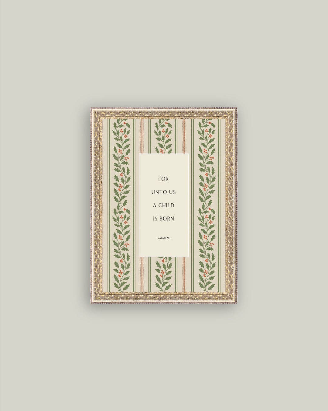 A Child is Born Framed Antique Art: - IDYLL MANOR