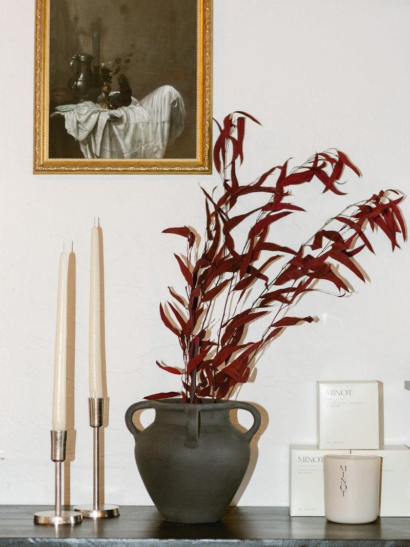 Black Terracotta Vase - IDYLL MANOR
