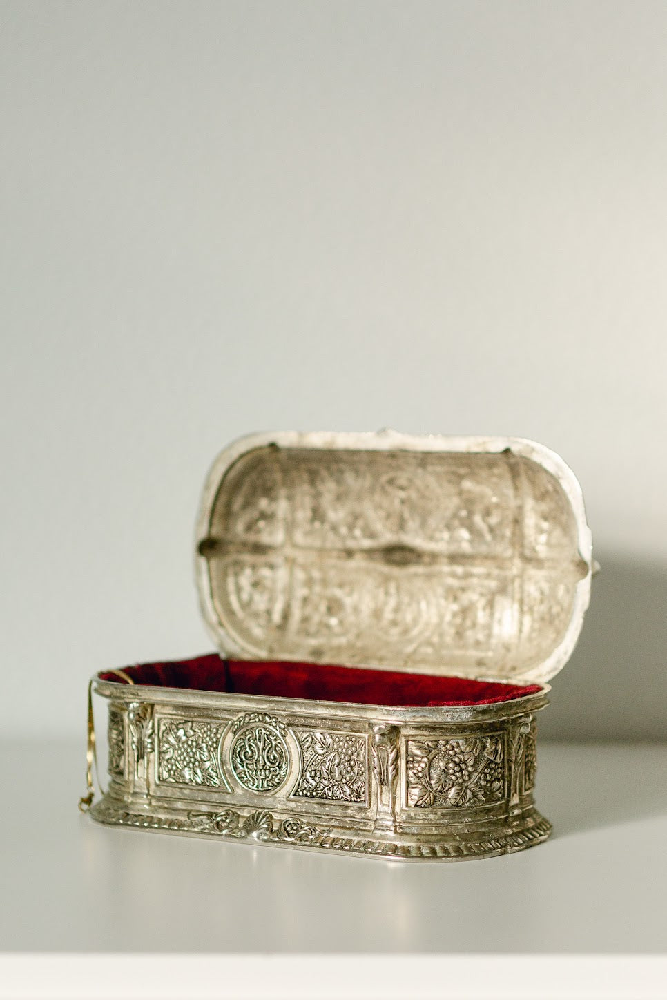 Antique Engraved Jewelry Box