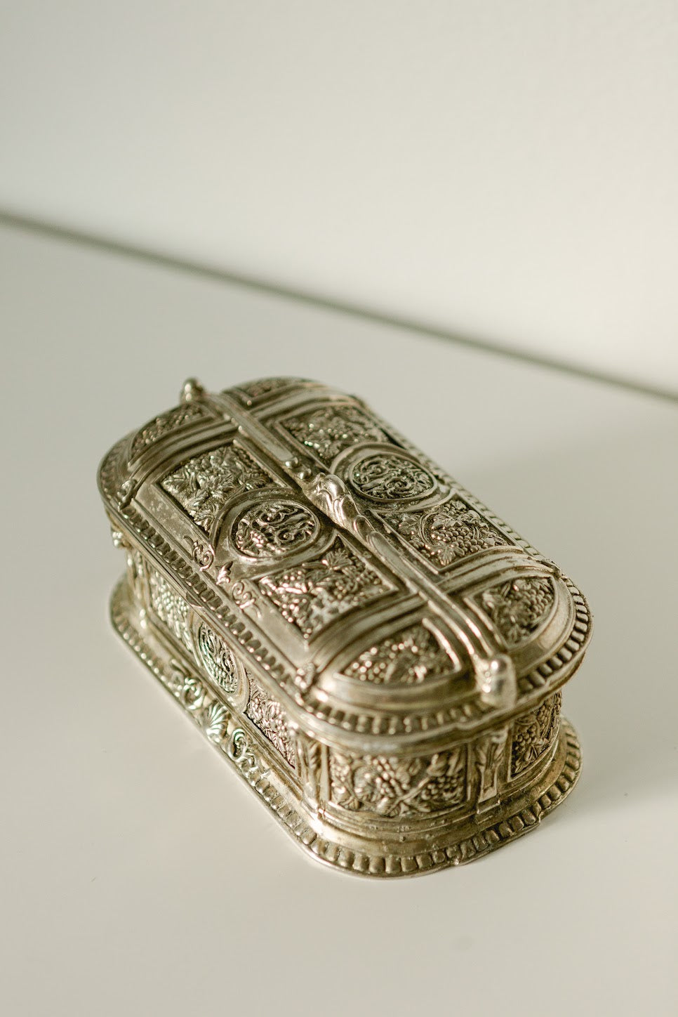 Antique Engraved Jewelry Box