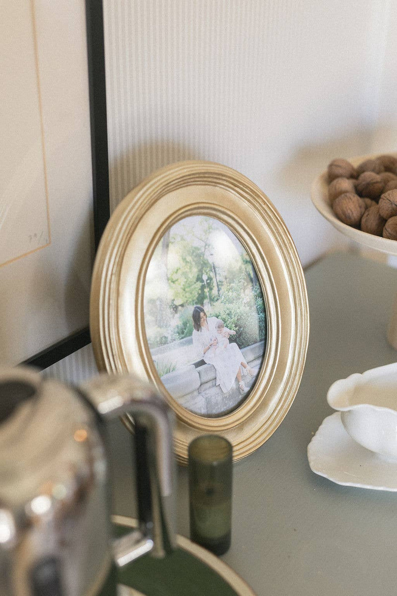 Gold Oval Photo Frame | Large - IDYLL MANOR