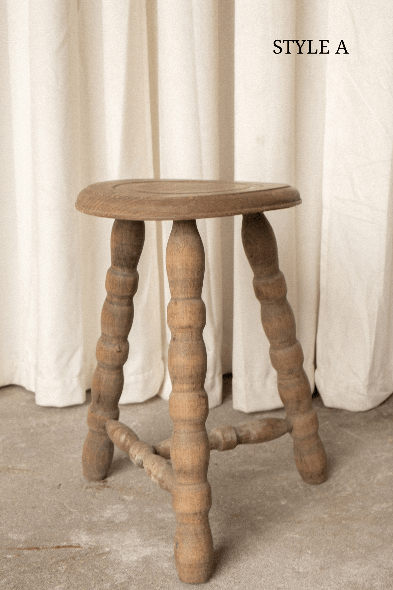 Antique French Bobbin Leg Stools - IDYLL MANOR