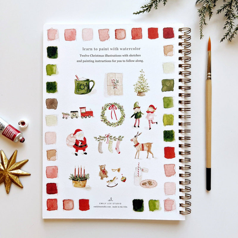 Christmas Watercolor Workbook - IDYLL MANOR