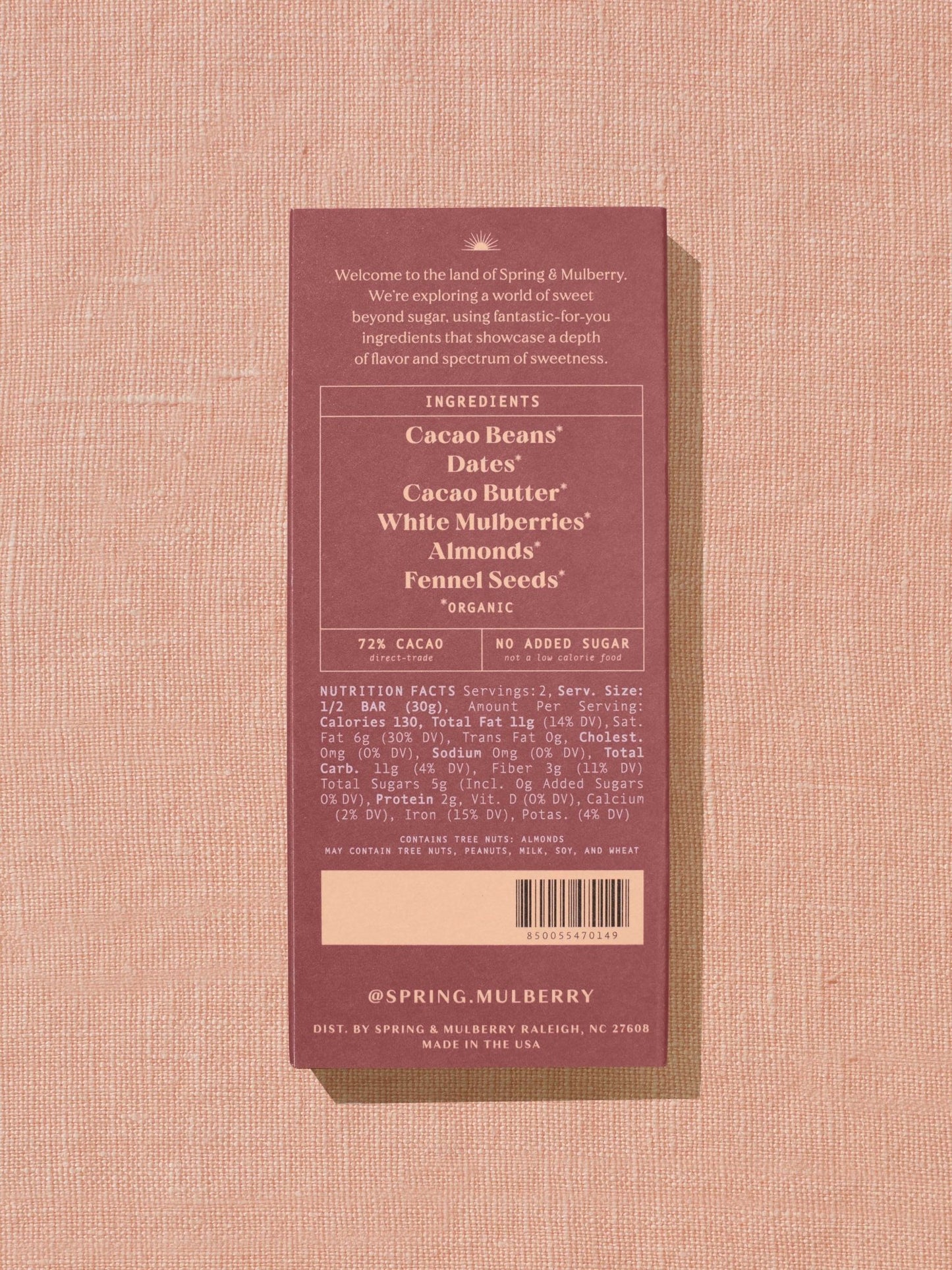 Mulberry Fennel Date | Organic Dark Chocolate - IDYLL MANOR