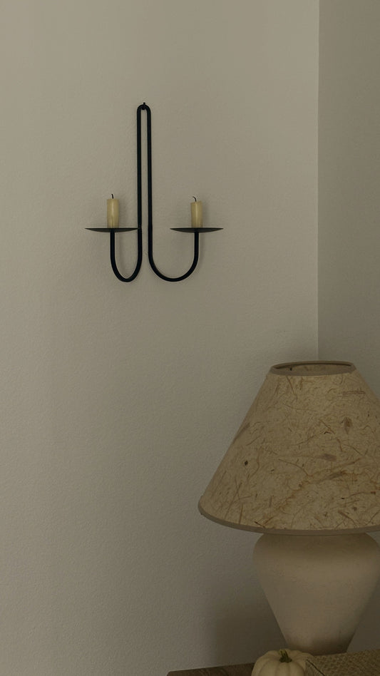 Double Arm Iron Sconce