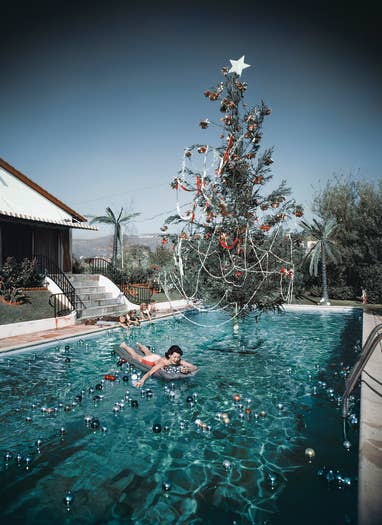 Christmas Swim | Slim Aarons Collab