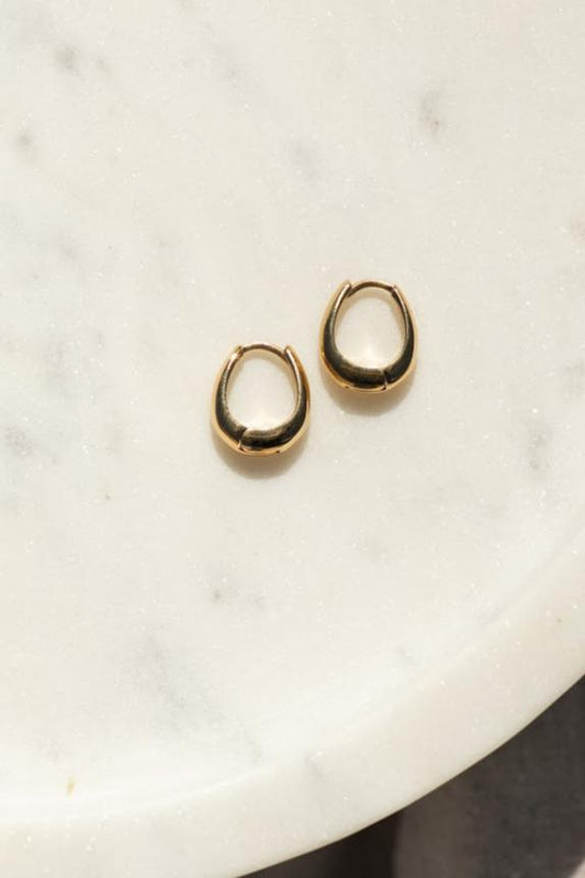 Oval Mini Clasp Hoops