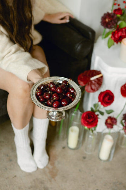 Silver Vintage Pedestal Bowls