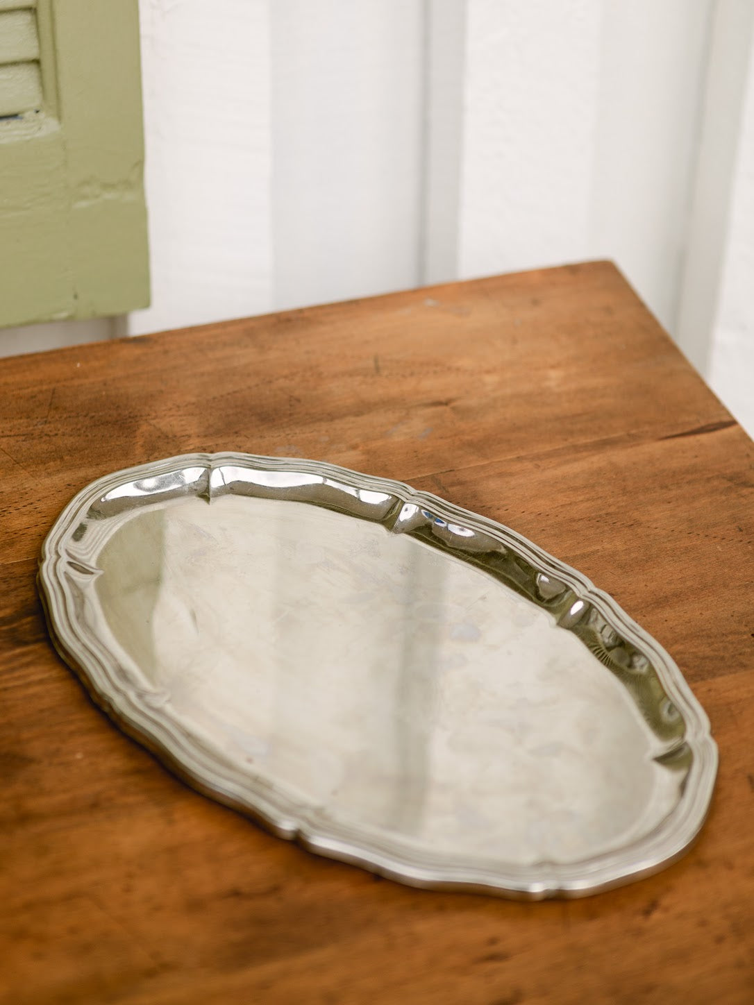 Found Silver French Serving Tray