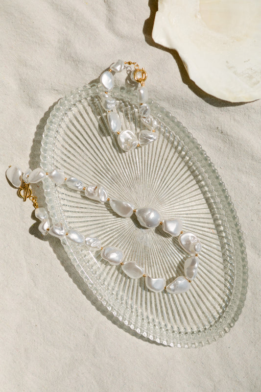 Toggle Pearl Necklace