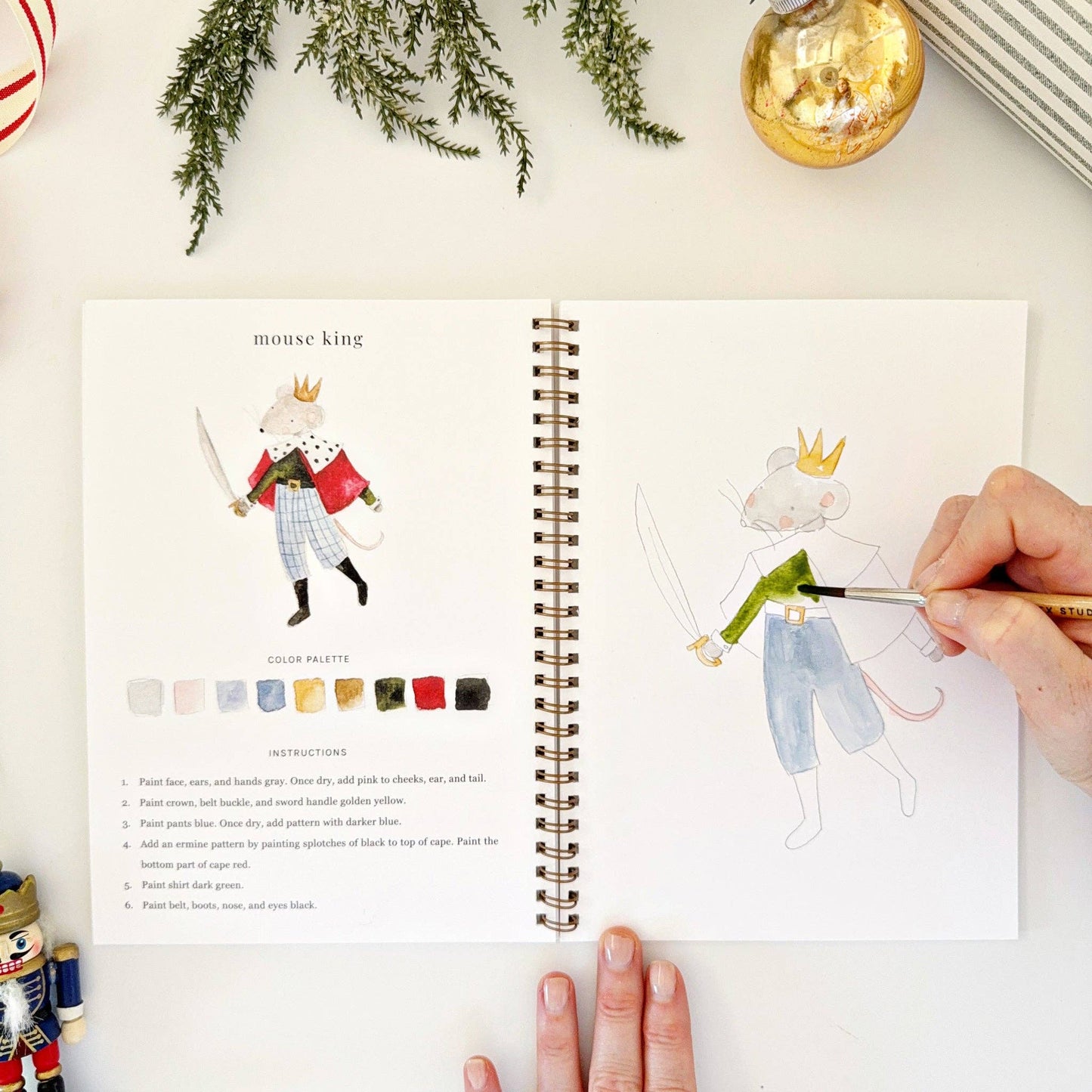 Nutcracker Watercolor Workbook - IDYLL MANOR
